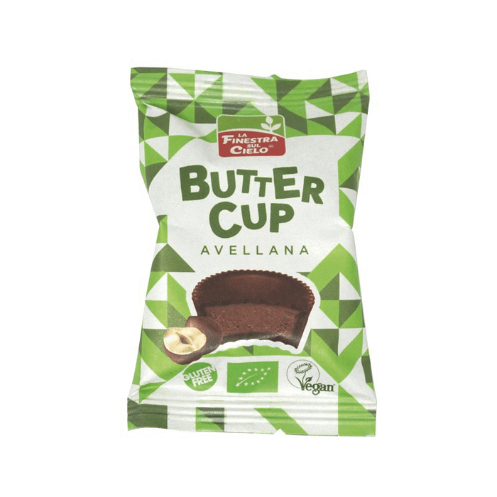Cup Manteiga de Avelã com ingredientes biológicos, sem glúten e adequado a vegans