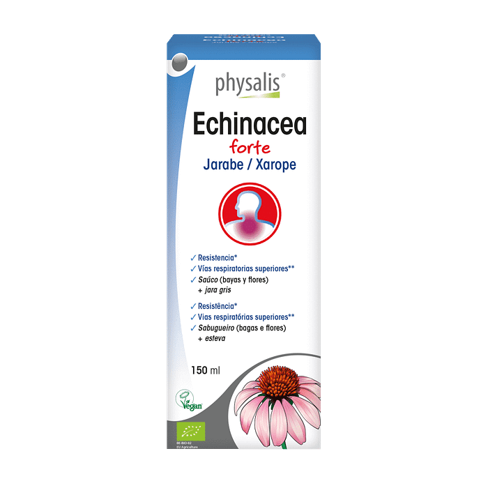 Echinacea Forte Xarope, com ingredientes biológicos, vegan
