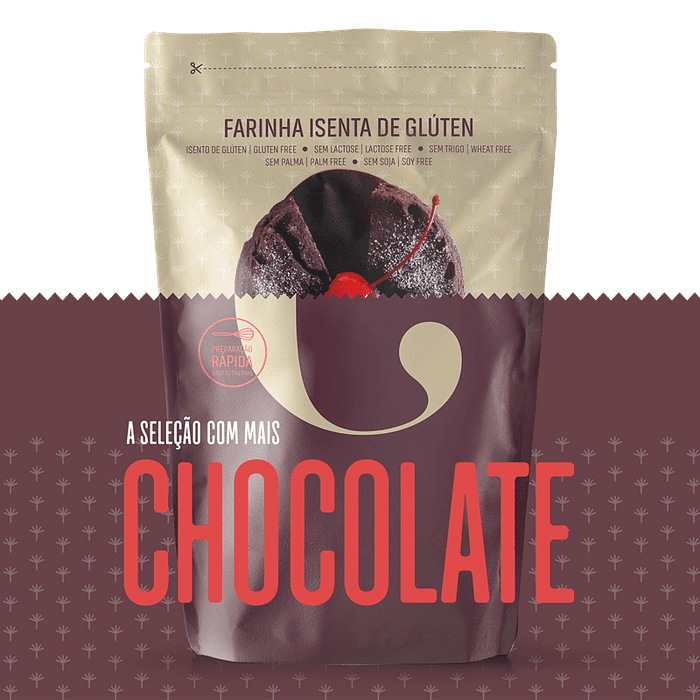 Farinha de Chocolate, sem glúten, sem lactose