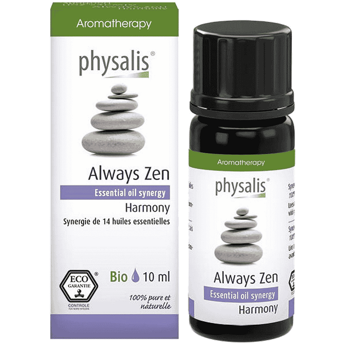 Óleo Essencial Sinergia Always Zen, com ingredientes biológicos