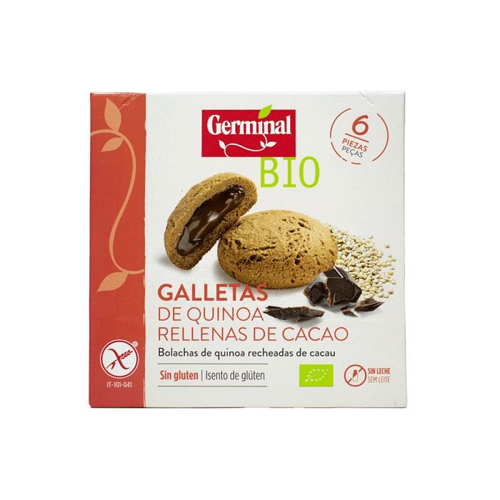 Biscoitos de Chocolate Recheados de Creme de Cacau, com ingredientes biológicos