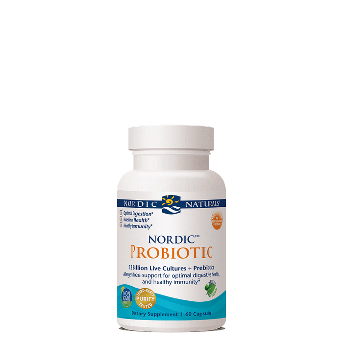 Nordic Flora Probiotic Daily, suplemento alimentar sem glúten