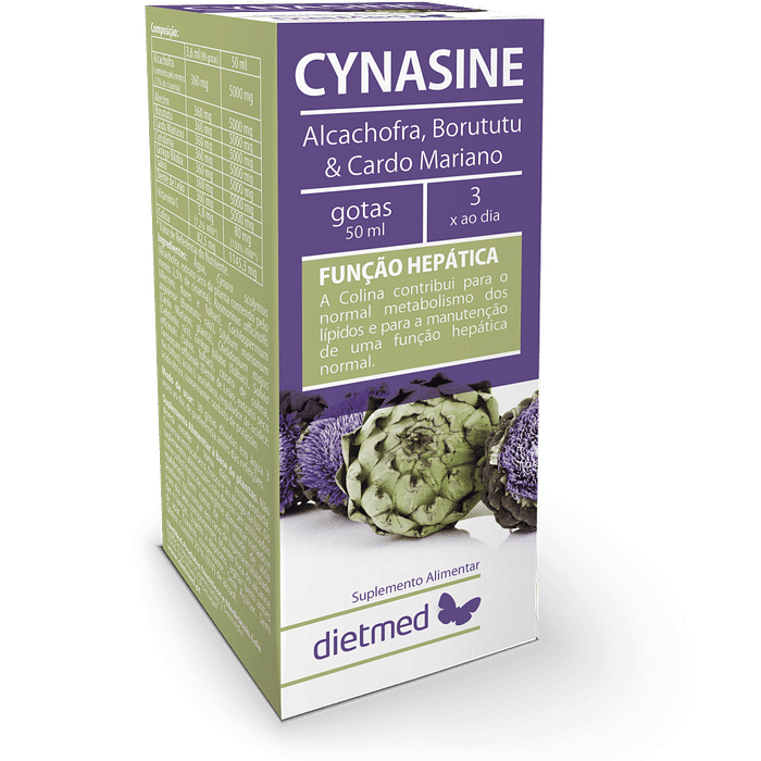 Cynasine Gotas, suplemento alimentar sem açúcar, sem glúten, sem lactose