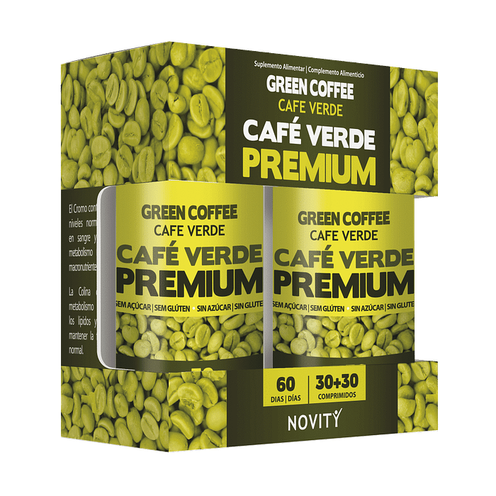 Café Verde Premium, suplemento alimentar sem açúcar, sem glúten