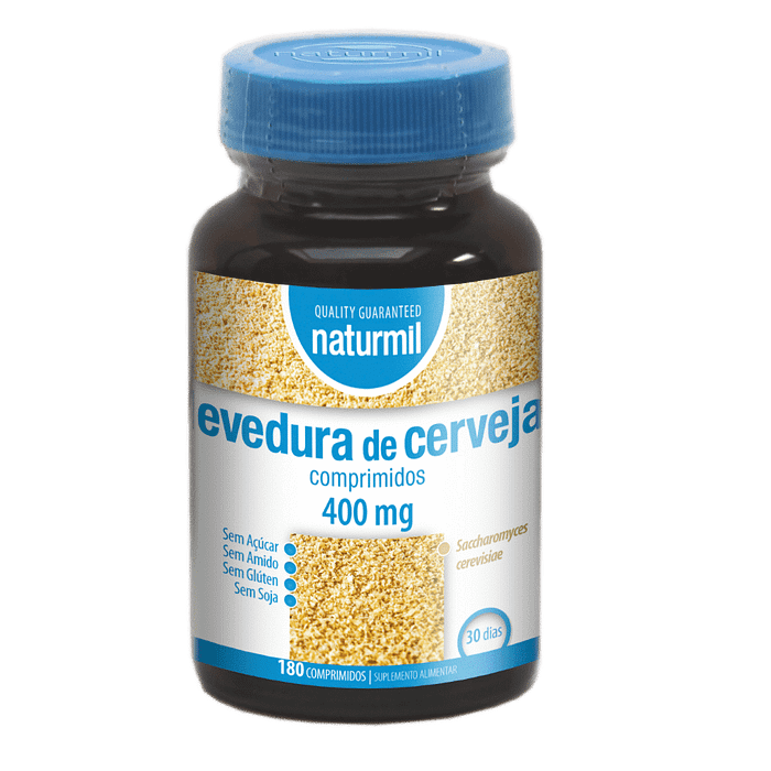 Levedura de Cerveja Comprimidos, suplemento alimentar sem açúcar, sem amido, sem glúten