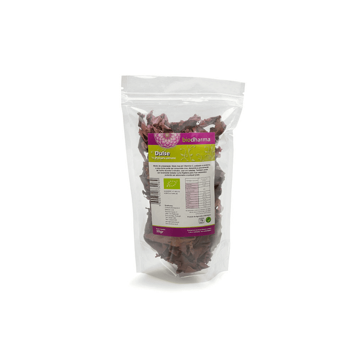 Alga Dulse, biológico, sem glúten, sem lactose, sem soja, vegan, vegetariano