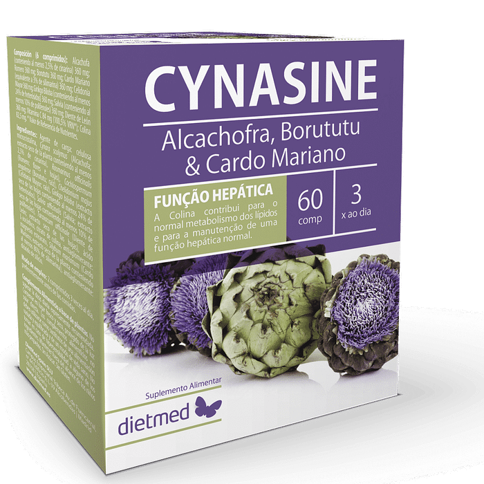 Cynasine, suplemento alimentar sem açúcar, sem glúten, sem lactose