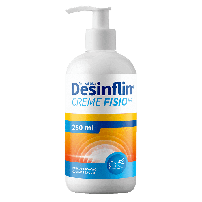 Desinflin Creme Fisio RX, creme para aplicação com massagem