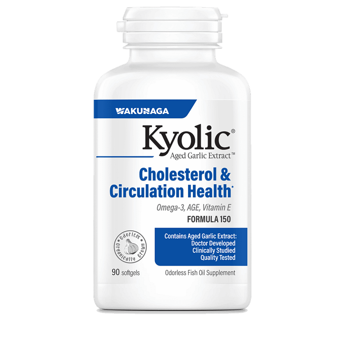 Kyolic Cholesterol & Circulation Health, sem açúcar e sem glúten
