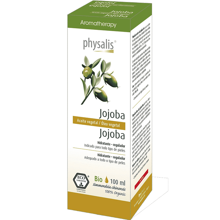 Óleo Vegetal Jojoba, com ingredientes biológicos