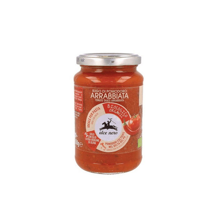 Molho de Tomate Arrabiata com ingredientes de origem biológica