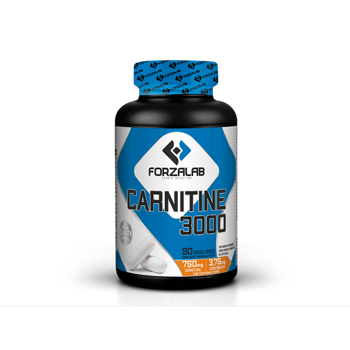 Carnitine cápsulas, suplemento alimentar sem açúcar, sem glúten, sem lactose