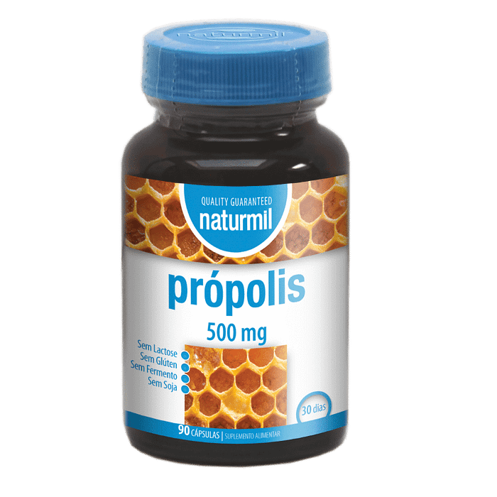 Própolis 500mg, suplemento alimentar sem glúten, sem lactose