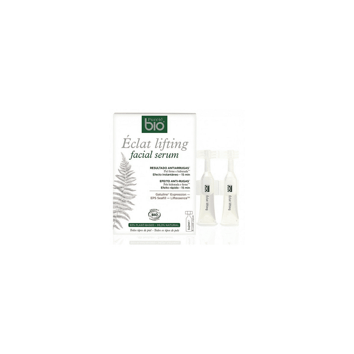 Éclat Lifting Facial Serum, com ingredientes biológicos