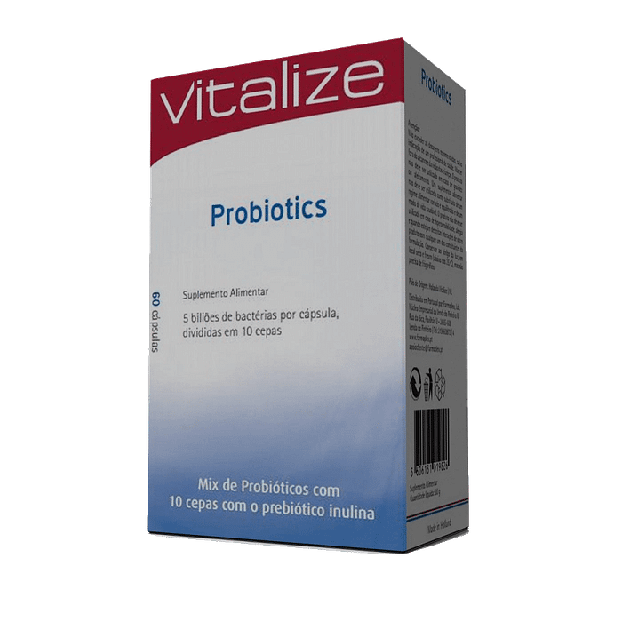 Probiotics, suplemento alimentar sem açúcar, sem glúten, sem lactose