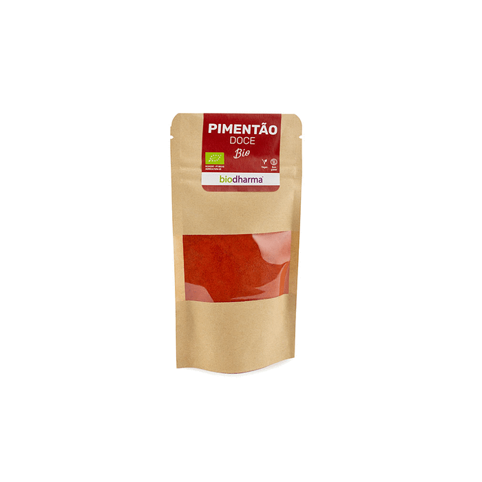 Pimentão Doce Vermelho, biológico, sem glúten, sem lactose, sem soja, vegan