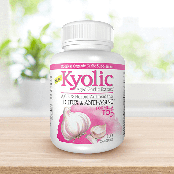 Kyolic Formula 105, suplemento alimentar sem açúcar, sem glúten