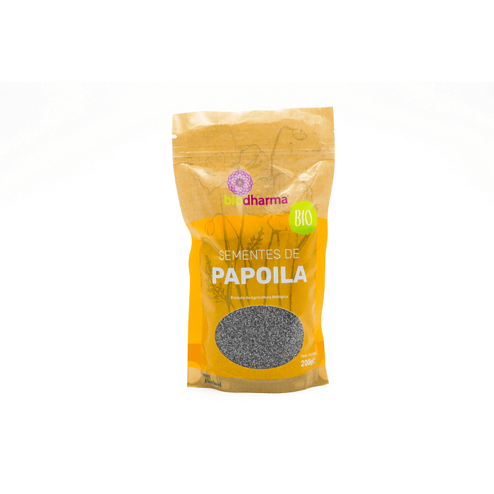 Sementes de Papoila, biológico, sem lactose, sem glúten, sem soja, vegan, vegetariano