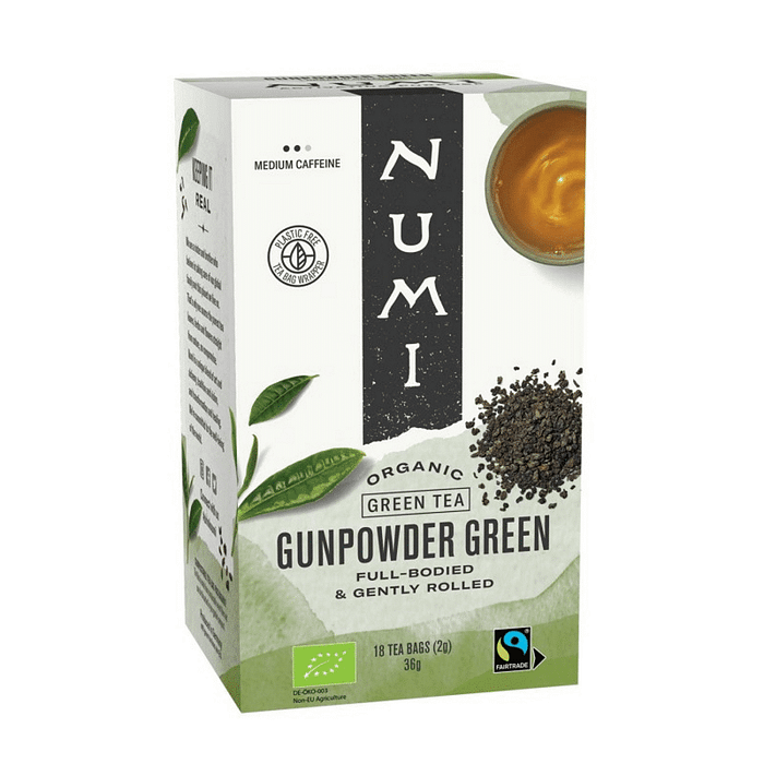 Chá Verde Gunpowder de agricultura biológica
