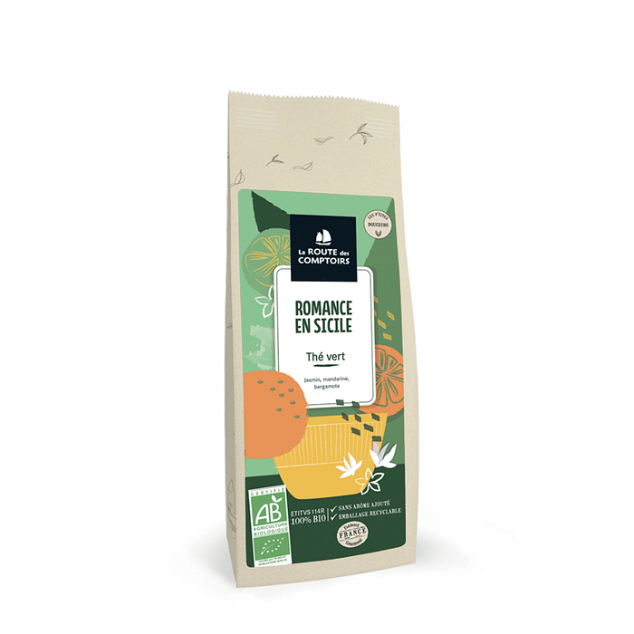 Chá Verde Romance En Silice, com ingredientes biológicos