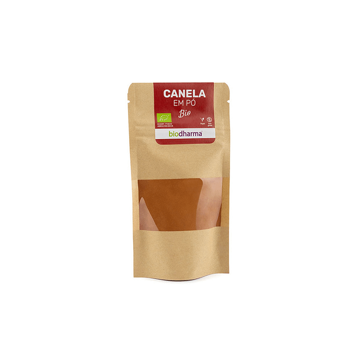 Canela em Pó, biológico, sem glúten, sem lactose, sem soja, vegan