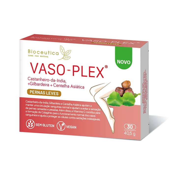 Vaso-Plex, suplemento alimentar sem glúten, vegan