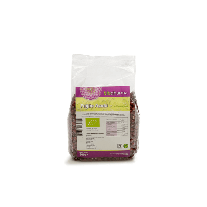 Feijão Azuki, biológico, sem glúten, sem lactose, sem soja, vegan, vegetariano