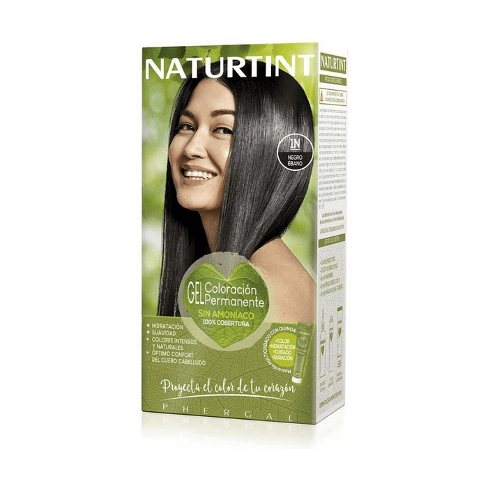 Gel Coloração Permanente Negro 1N, vegan
