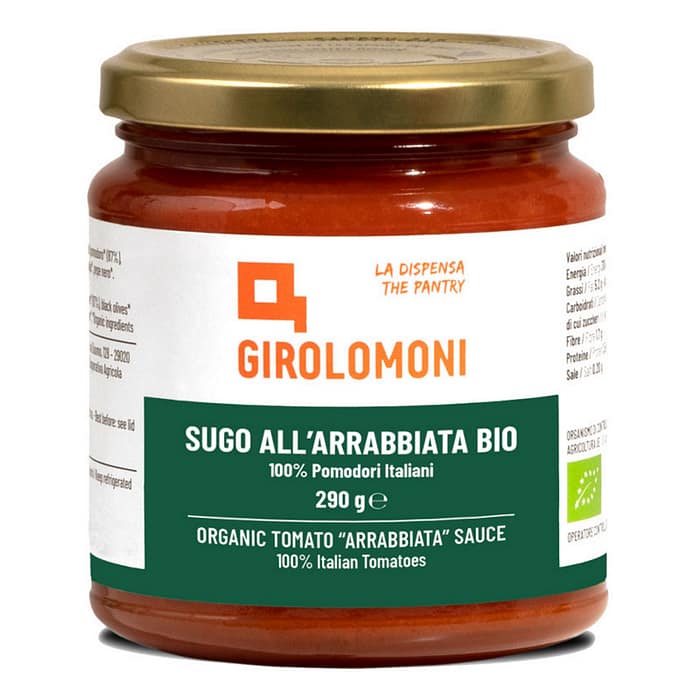 Molho de Tomate Arrabbiata, com ingredientes biológicos