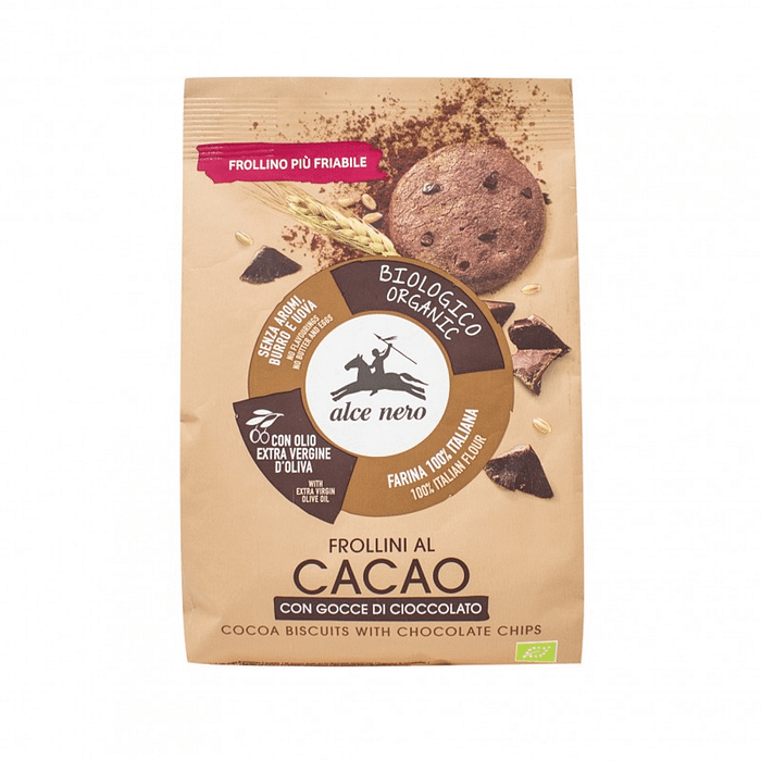 Bolachas de Cacau com Pepitas de Chocolate, com ingredientes de origem biológica