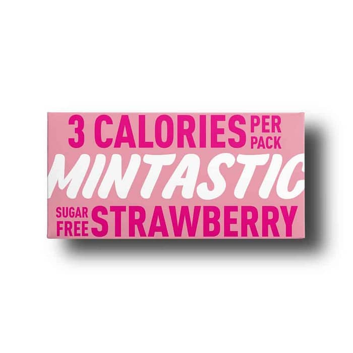 Mintastic de Morango, pastilhas elásticas, sem açúcar