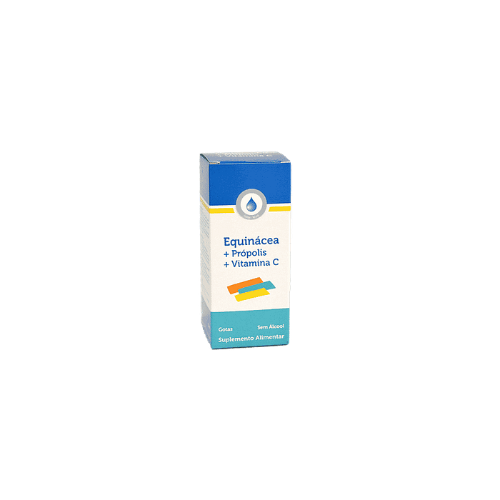 Equinácea + Própolis + Vitamina C Gotas, suplemento alimentar sem álcool