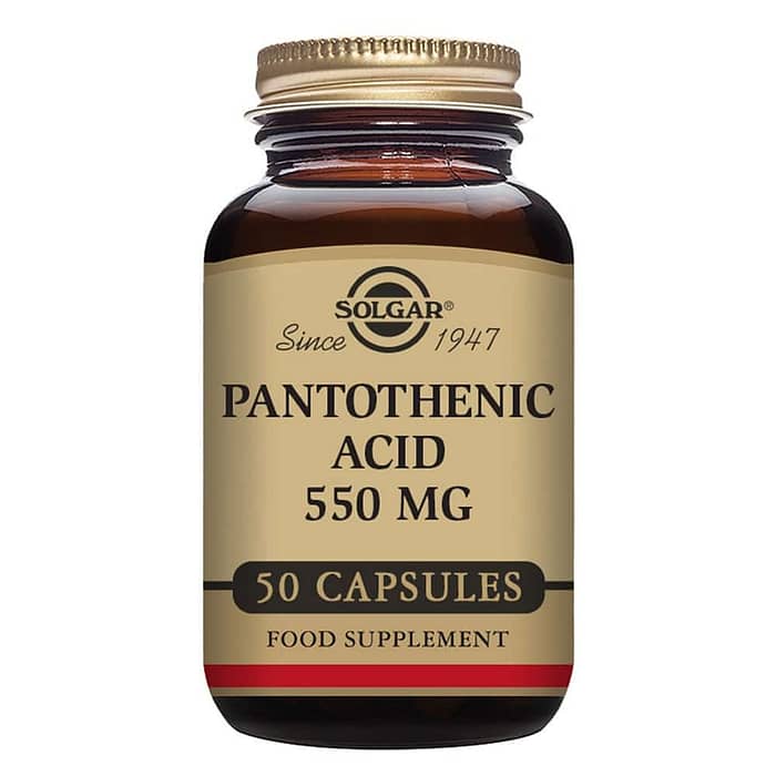 Suplemento solgar PANTOTHENIC-ACID-550-MG-