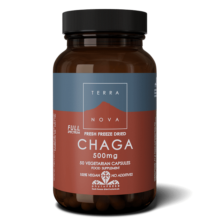 Chaga 500mg (Full Spectrum), suplemento alimentar vegan