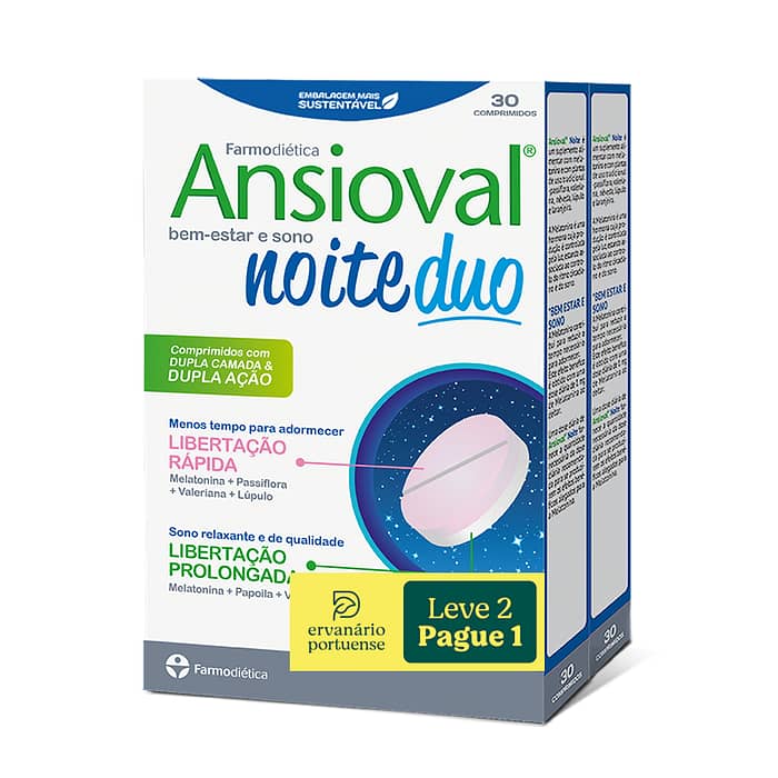 Pack Ansioval Noite Duo 30 Comp Leve 2 Pague 1