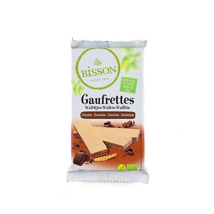 Bolacha Wafer de Chocolate, com ingredientes biológicos