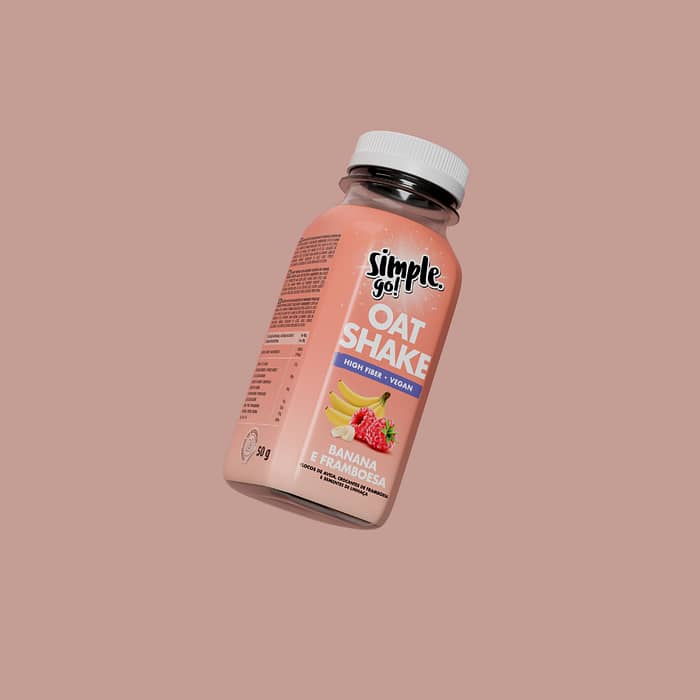 Oat Shake babana framboesa vegan 50g Simple principal