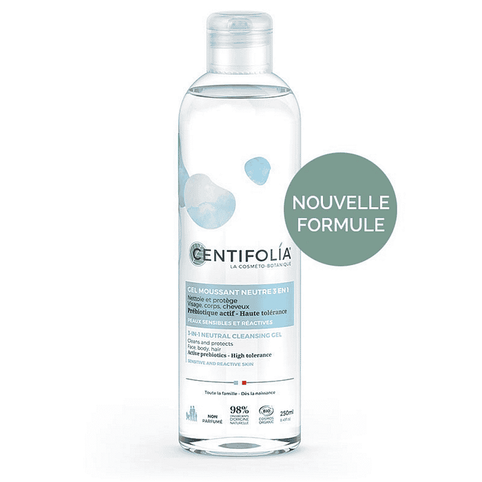 Gel de Lavagem Neutro 3 em 1, com ingredientes biológicos