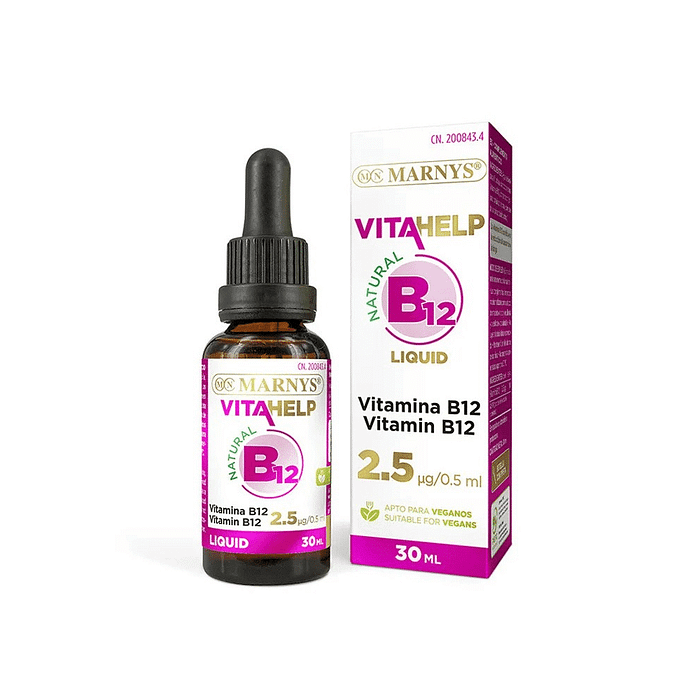 Vitamina B12 Líquida Vitahelp, adequada para vegans