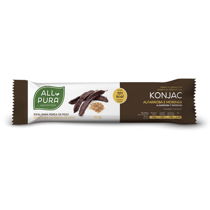 Barra de Cereais Konjac Alfarroba e Moringa