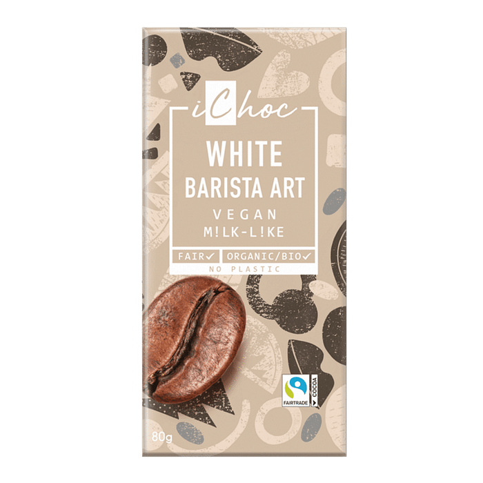 Chocolate Branco White Barista, com ingredientes biológicos, para vegans