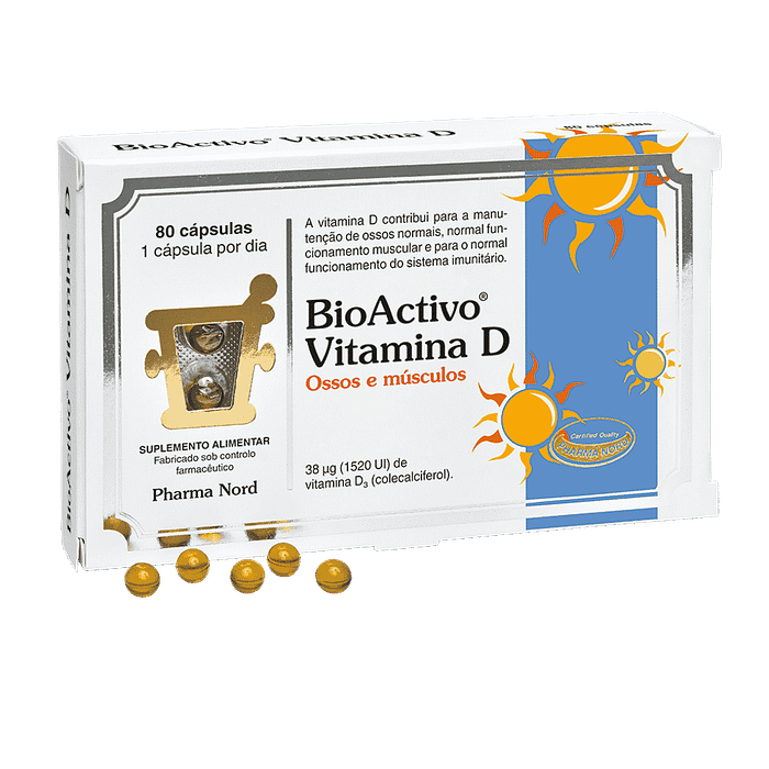 BioActivo Vitamina D, suplemento alimentar para ossos e músculos