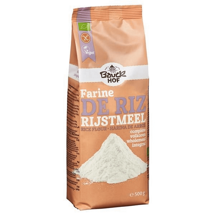 Farinha de Arroz Integral, biológico, sem glúten
