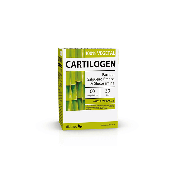 Cartilogen 100% Vegetal, suplemento alimentar sem glúten, sme lactose, vegan