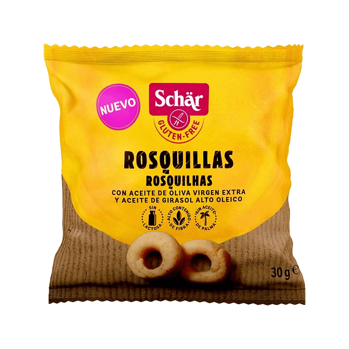 Rosquillas Snack, sem glúten, sem lactose, vegan e vegetariano