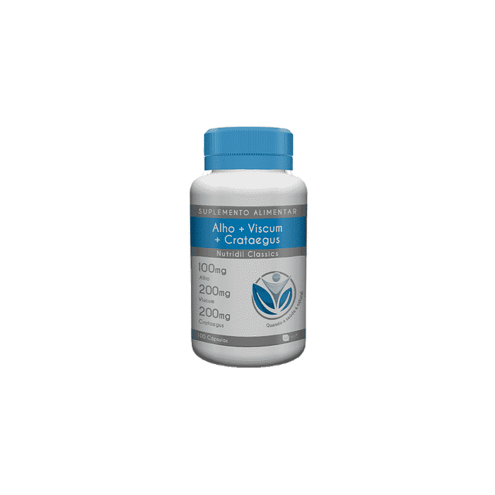 Alho + Viscum + Crataegus, suplemento alimentar sem glúten, sem lactose