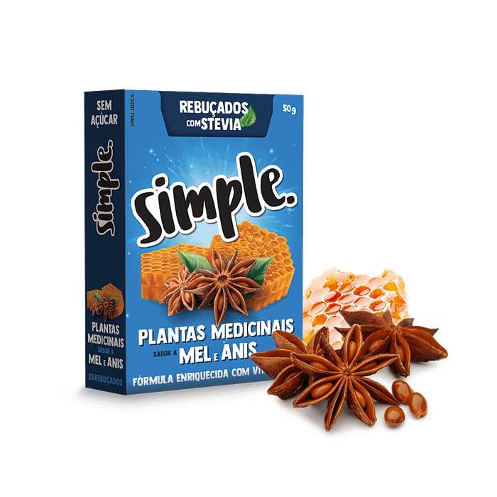Rebucados Plantas Medicinais Mel e Anis 50g Simple principal