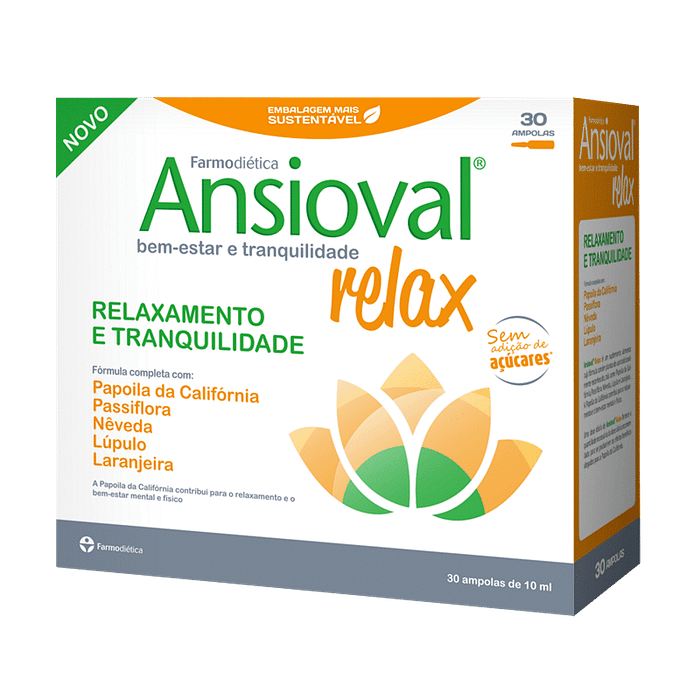 Ansioval Relax, suplemento alimentar que contribui para o relaxamento e tranquilidade