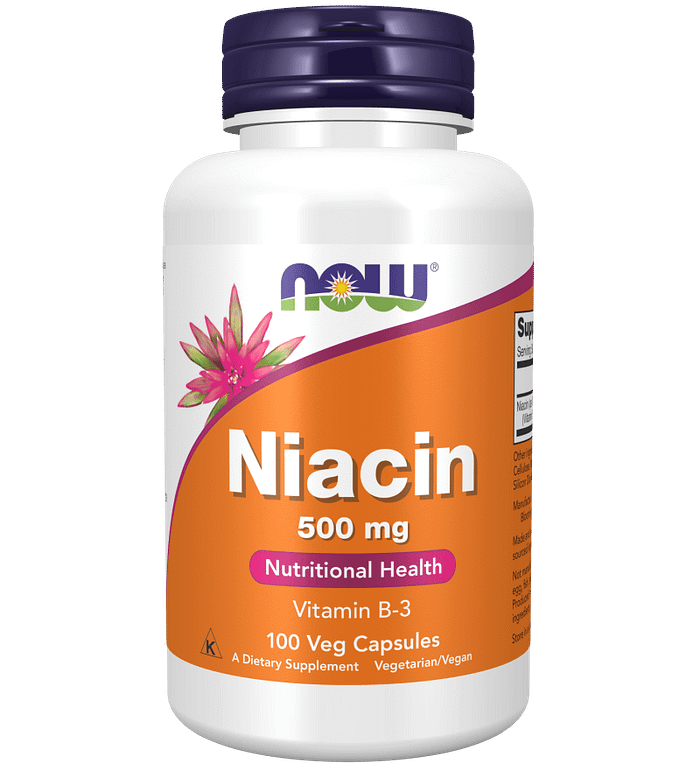Niacin 500mg 100 capsulas vegetais NOW
