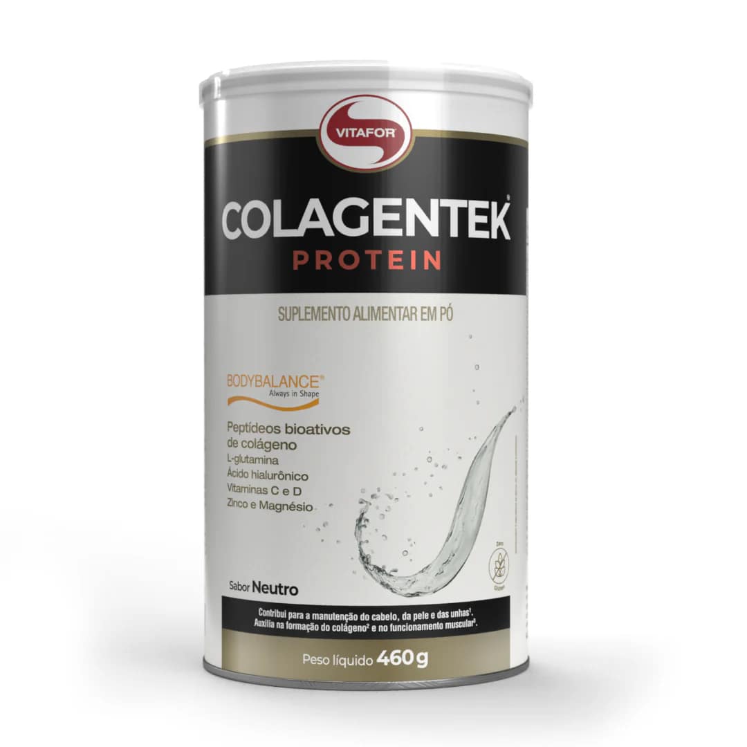 Colagentek Protein Body Balance Neutro Vitafor Suplemento Pele Cabelo Unhas Massa Muscular Articulações Colagentek Protein Body Balance Neutro Vitafor Suplemento Pele Cabelo Unhas Massa Muscular Articulações